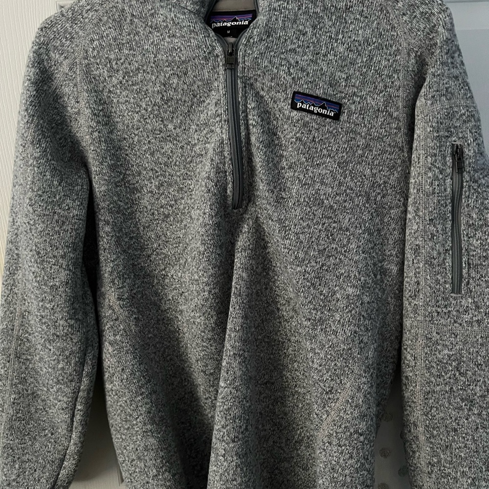 Patagonia Men's Zip-Up Sweater in Heather Gray